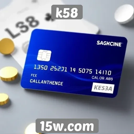 Métodos de pagamento disponíveis no k58